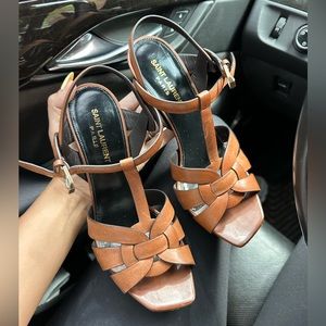 Yves Saint Laurent Tribute woven leather sandals